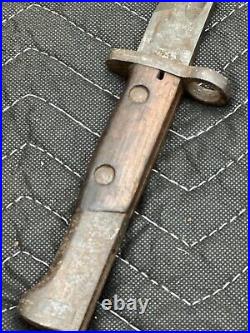 1924 Fn Export bayonet with metal scabbard original and intact knife