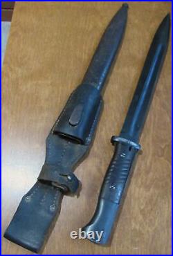 1937 Carl Eickhorn 15 Bayonet 9351h 112 Scabbard S/2440 Leather Frog WWII M98