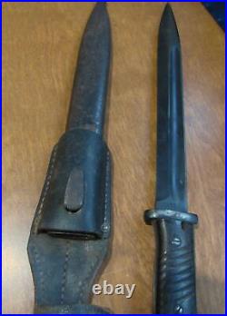 1937 Carl Eickhorn 15 Bayonet 9351h 112 Scabbard S/2440 Leather Frog WWII M98