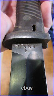 1937 Carl Eickhorn 15 Bayonet 9351h 112 Scabbard S/2440 Leather Frog WWII M98