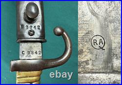 ARGENTINE 1891 31 ENGINEER CARBINE BAYONET RA marked MATCHING SCABBARD RARE