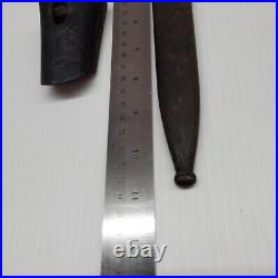 Antique Bayonet Sheath Scabbard & Leather Holder W. H. Wilkinson Springfield MA