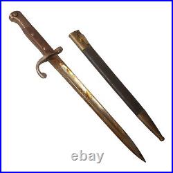 Antique Brazilian M1908 Mauser Bayonet & Scabbard With Match Scabbard