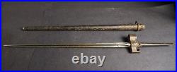 Antique French Lebel Bayonet & Scabbard Wwi Or 19th Century Cruciform Blade