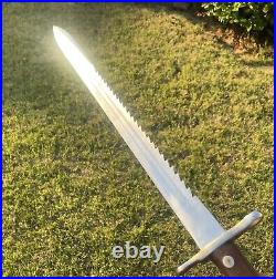 Antique SWISS SAWBACK Bayonet With Scabbard