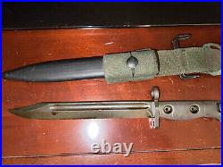 Australian L1A2 Lithgow Bayonet with Scabbard and Frog L1A1 SLR