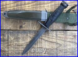 Authentic Original USGI Bayonet Fighting Knife With Scabbard Military Gen-Cut