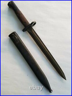 Belgian Army Issue Bayonet With Metal Scabbard