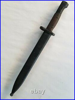 Belgian Army Issue Bayonet With Metal Scabbard