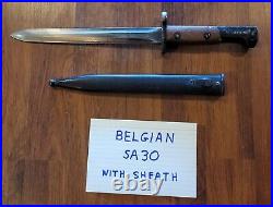Belgian SA30 Bayonet with scabbard