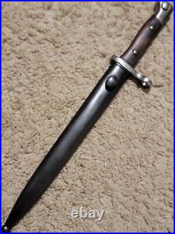 Chilean Model 1895 Mauser Bayonet Scabbard Weyersburg Solingen Dinged Blade