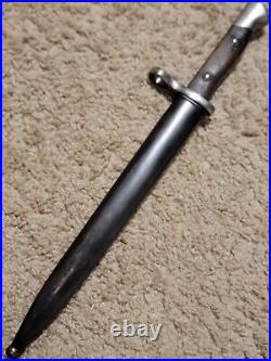 Chilean Model 1895 Mauser Bayonet Scabbard Weyersburg Solingen Dinged Blade