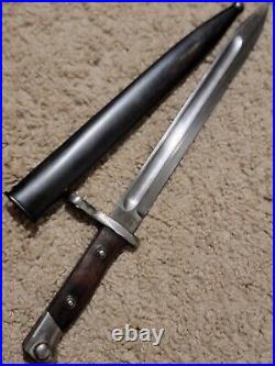 Chilean Model 1895 Mauser Bayonet Scabbard Weyersburg Solingen Dinged Blade