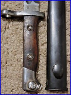 Chilean Model 1895 Mauser Bayonet Scabbard Weyersburg Solingen Dinged Blade