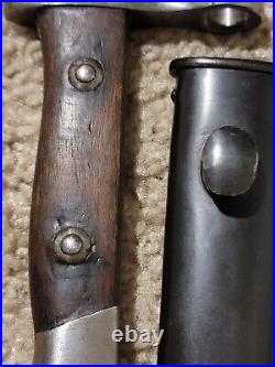 Chilean Model 1895 Mauser Bayonet Scabbard Weyersburg Solingen Dinged Blade