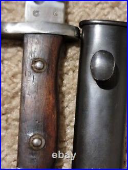 Chilean Model 1895 Mauser Bayonet Scabbard Weyersburg Solingen Dinged Blade