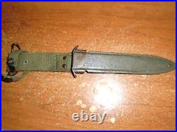 Colt Vietnam Era M7 Bayonet With Original M8a1 Scabbard