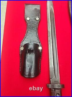 Czech CSZ C Mauser Bayonet E Lion 26 Mark On Blade and Scabbard With Frog