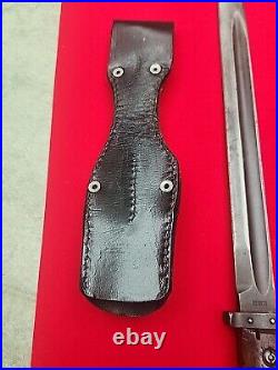 Czech CSZ C Mauser Bayonet E Lion 26 Mark On Blade and Scabbard With Frog