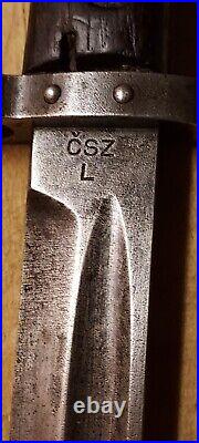 Czech CSZ Mauser Bayonet & Scabbard Nice See Pictures