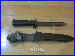 Danish Model 1962 M1Garand Field Knife Bayonet + Scabbard HTK Denmark-EXC! COOL