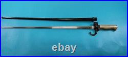 Early French Model 1886 Lebel Rifle Bayonet Scabbard Hooked Quillon 1st Variant
