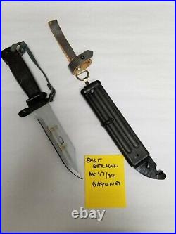 East German Bayonet With Scabbard With Leather Frog. Matching Number