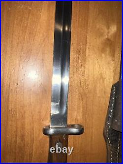 FN Belgian TOLEDO EXPORT M1924 Mauser Short Bayonet with Metal Scabbard Frog