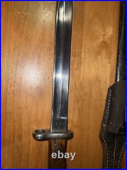 FN Belgian TOLEDO EXPORT M1924 Mauser Short Bayonet with Metal Scabbard Frog