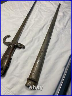 French Gras Bayonet Scabbard St Etienne 1875 Colonial Navy Anchor