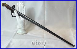 French M1874 Bayonet Sword With Scabbard Dated 1879