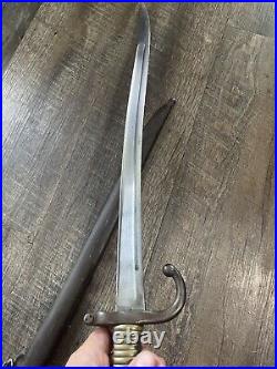 French Model 1866 Chassepot Bayonet Sword Scabbard Matching S/N # Dated 1870