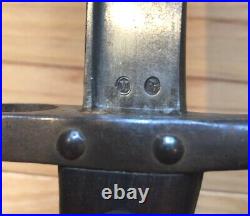 French Model 1874 Gras Bayonet & Scabbard St. Etienne 1877 Matching S/N#. Nice