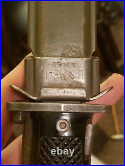 GENUINELY SCARCE EXC. M5 Bayonet for M1 Garand made by UTICA M8-A1 SCABBARD