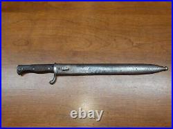 German WW1 1917 M1898 / 05 Sawback Bayonet and Steel Scabbard