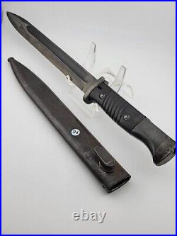 German WWII Carl Eickhorn K-98 Mauser Dress Bayonet & Metal Scabbard Vtg Rare