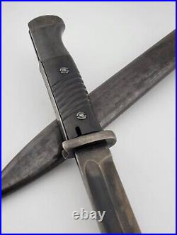 German WWII Carl Eickhorn K-98 Mauser Dress Bayonet & Metal Scabbard Vtg Rare
