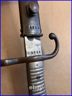 Imperial German M1891 Argentine Mauser Bayonet & Scabbard Aluminum Grips
