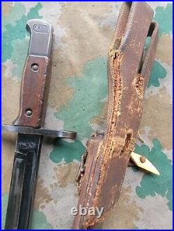 Japanese Arisaka Bayonet W frog & Scabbard Type 99 38 Rifle