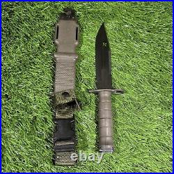 Lan-Cay M9 Bayonet with Scabbard Lancay Black & Olive Color Never Used Greased