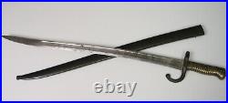 M1866 Yataghan Sword Bayonet French Chassepot & Metal Scabbard Matching Numbers