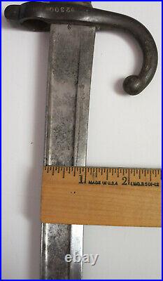 M1866 Yataghan Sword Bayonet French Chassepot & Metal Scabbard Matching Numbers