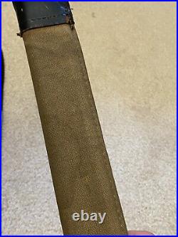 M1905 Original Us Springfield Sa 1906 Bayonet Wwi M1910 Scabbard Canvas Rare