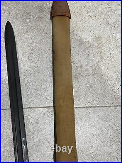 M1905 Original Us Springfield Sa 1906 Bayonet Wwi M1910 Scabbard Canvas Rare