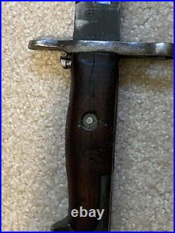 M1905 Original Us Springfield Sa 1906 Bayonet Wwi M1910 Scabbard Canvas Rare