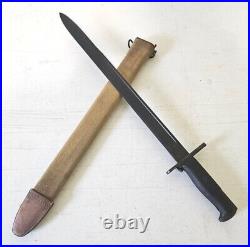 M1905 SPRINGFIELD SA 1917 BAYONET with 1910 SCABBARD original finish Minty