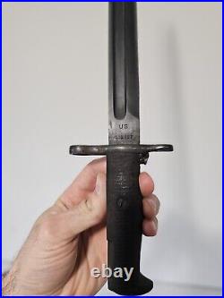 M1905 SPRINGFIELD SA 1917 BAYONET with 1910 SCABBARD original finish Minty