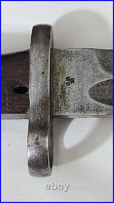 M1912 WWI CE WG Chile Chilean Mauser Bayonet Knife & Scabbard & Frog