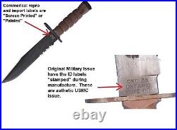 OKC3S Knife Genuine Issue Marine Corps USMC Bayonet & Scabbard Ontario Knife USA