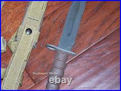 OKC-3S Knife Bayonet & Scabbard USMC Ontario Knife Company Genuine Marine Corps